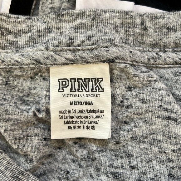 PINK Victoria’s Secret Gray Top; Medium - Picture 3 of 3